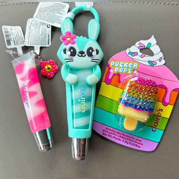 Claire's Other - NWT, Claire's, Lip Gloss Set of 3